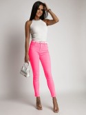 Pantaloni denim push up roz neon 46669